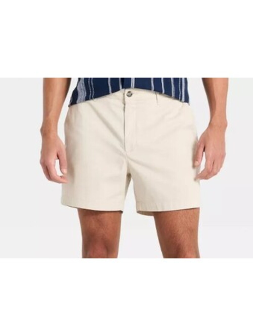 Men's 5" Flat Front Shorts - Goodfellow & Co™ Cream 32
